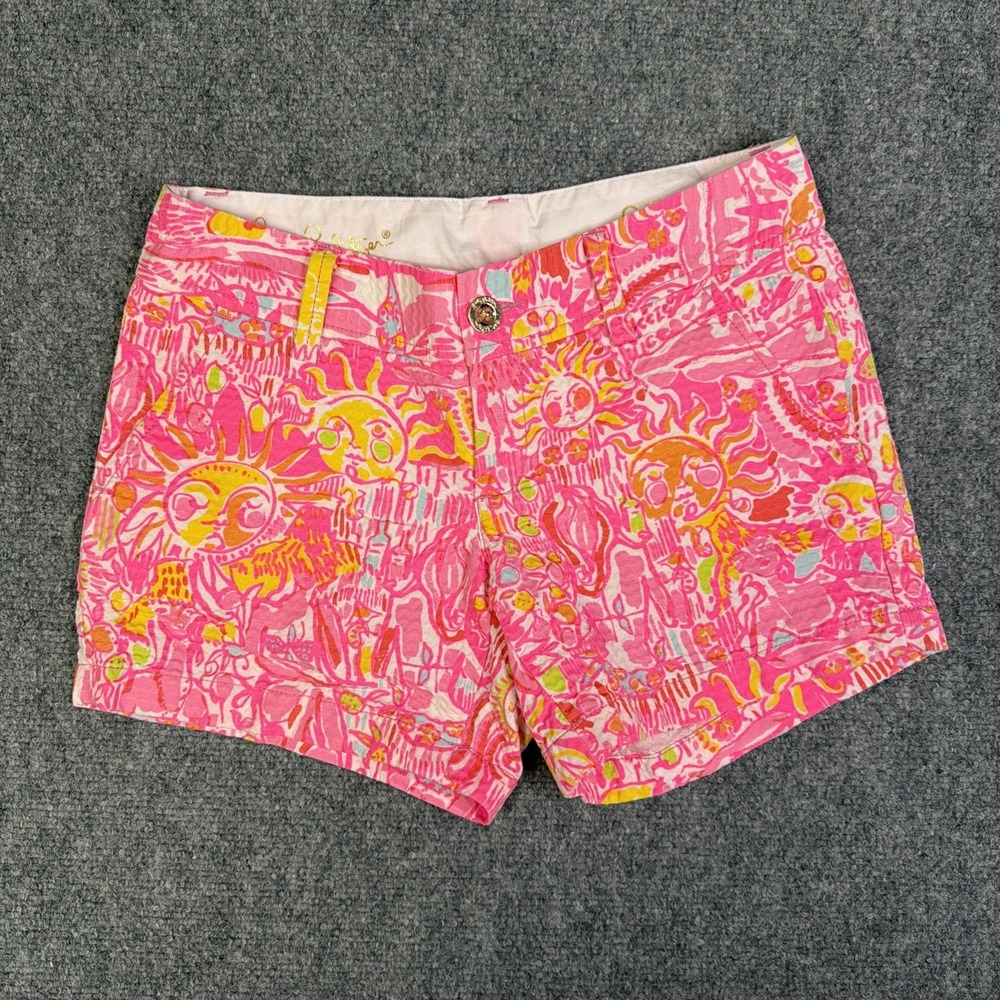 Lilly Pulitzer Callahan Shorts Size 0 Pink Pout-More Kinis in the Keys Bright